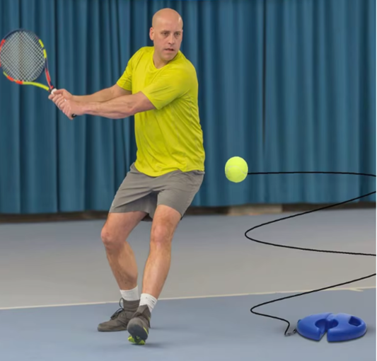 Kit Juego Base De Entrenamiento Pelota Tenis Rebote Portatil