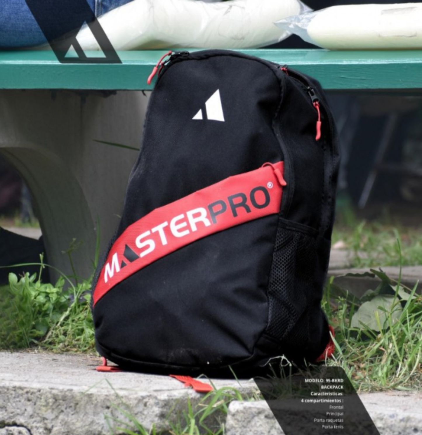 Backpack Mochila MasterPro (Negro/Rojo) 95-BKRD