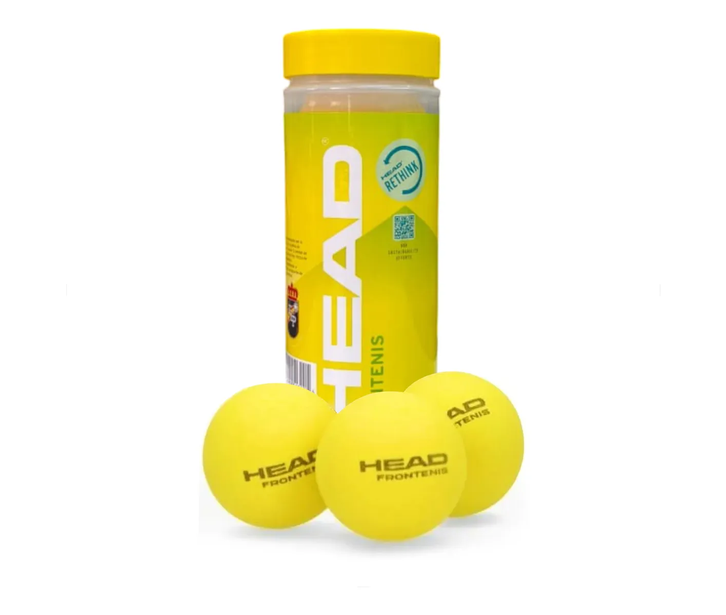 Caja Pelotas Head Frontenis 24 Botes Con 3 piezas C/u