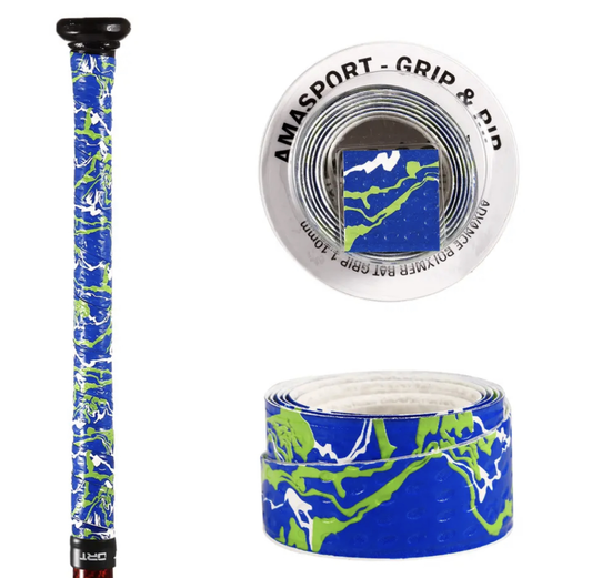 Grip Bat Cinta Agarre - Bat Tape Beisbol Azul Verde