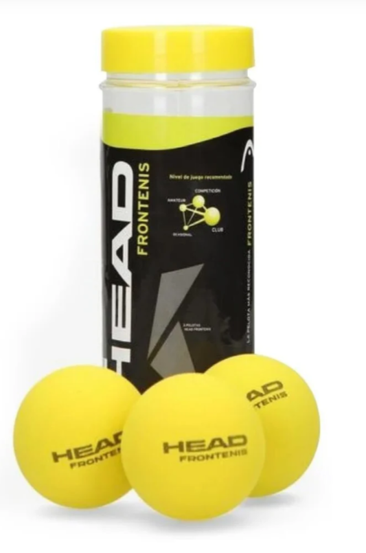 Caja Pelotas Head Frontenis 24 Botes Con 3 piezas C/u