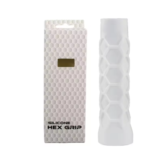 Grip Silicon Raqueta Pala Padel Pickleball Hex Grip Blanco