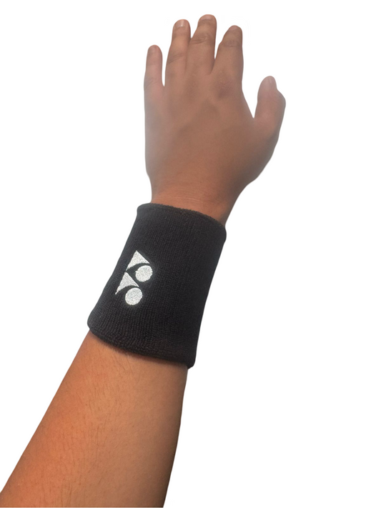 Muñequera Yonex Wrist Band Antibacterial 1 Pieza Sudor Negra